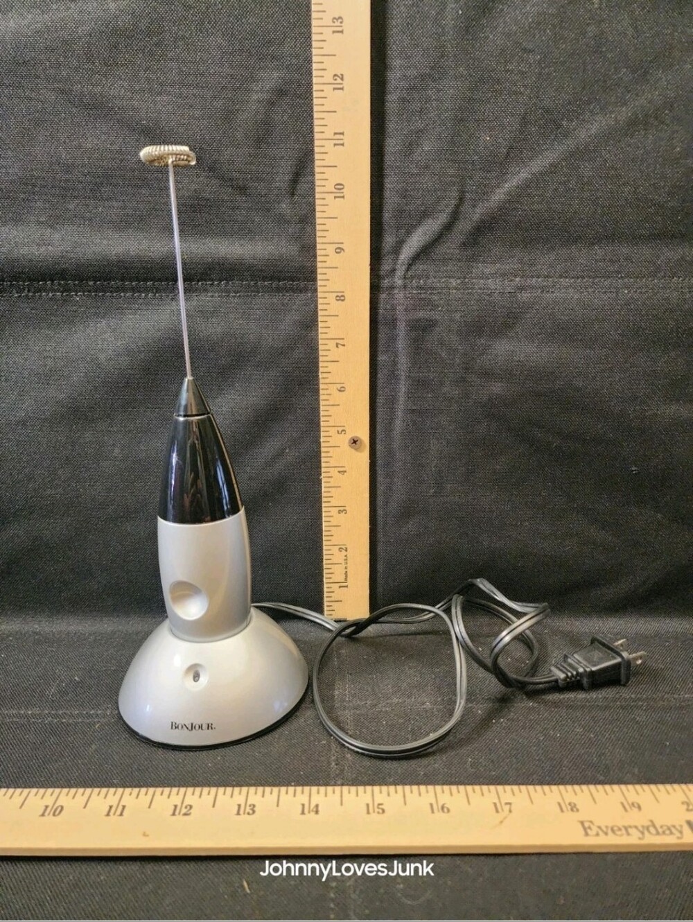 Bonjour Coffee Milk Frothing Tool Rechargeable With Base Tested Works